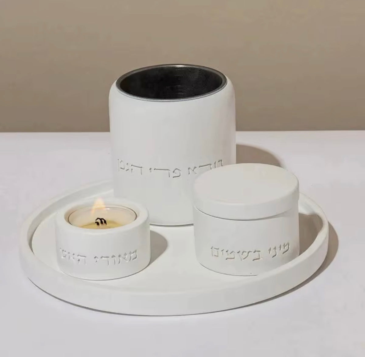 סט הבדלה מעוצב מבטון